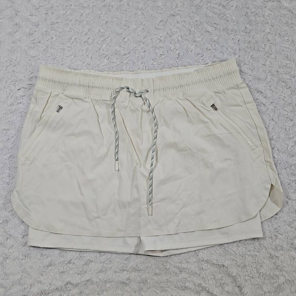 Athleta size 16 Trekkie hiking outdoor skort white cream womens vacation travel